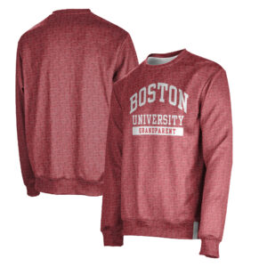 Men's ProSphere Scarlet Boston University Grandparent Name Drop Crewneck Pullover Sweatshirt