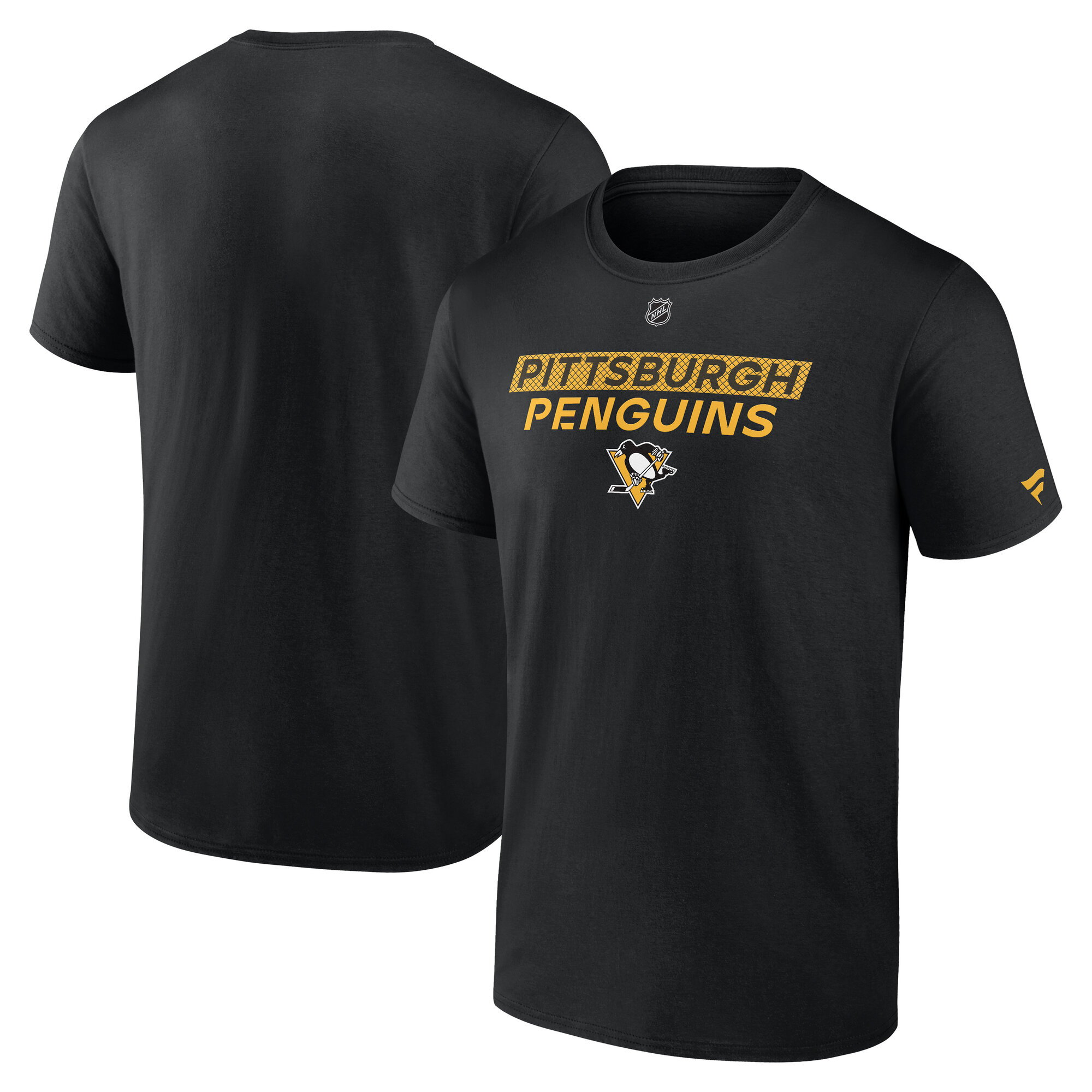 Men's Fanatics Black Pittsburgh Penguins Authentic Pro Core Primary T-Shirt