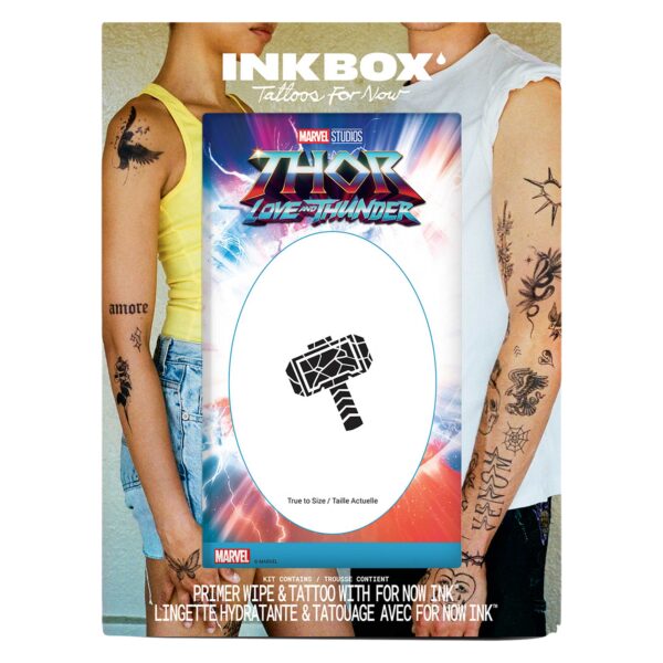Inkbox  Thor 2" x 2" Mjolnir Temporary Tattoo