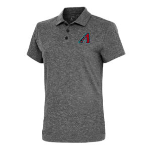 Women's Antigua  Heather Black Arizona Diamondbacks  Motivated Polo