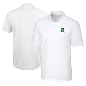 Men's Cutter & Buck  White Dayton Dragons  Clique Spin Eco Performance Pique Polo
