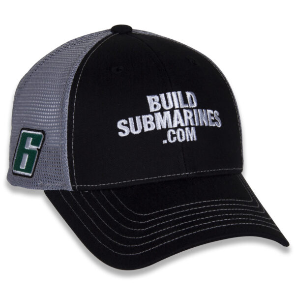 Men's Checkered Flag Sports  Black Brad Keselowski BuildSubmarines.com Team Sponsor Adjustable Hat - Image 9
