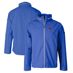 Men's Cutter & Buck Blue Buffalo Bisons Vapor Water Repellent Stretch Full-Zip Rain Jacket