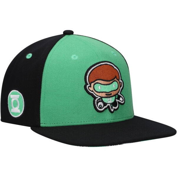 Youth Black Green Lantern Chibi Glow-in-the-Dark Snapback Hat