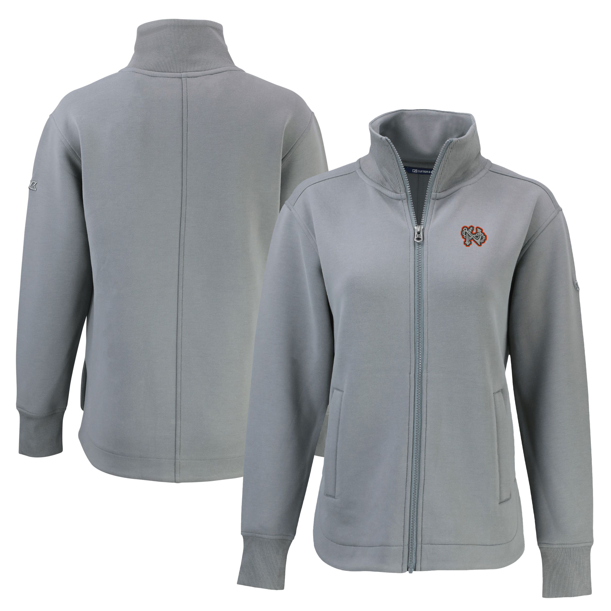 Women's Cutter & Buck Gray Norfolk Tides Roam Eco Recycled Full-Zip Jacket - Image 5