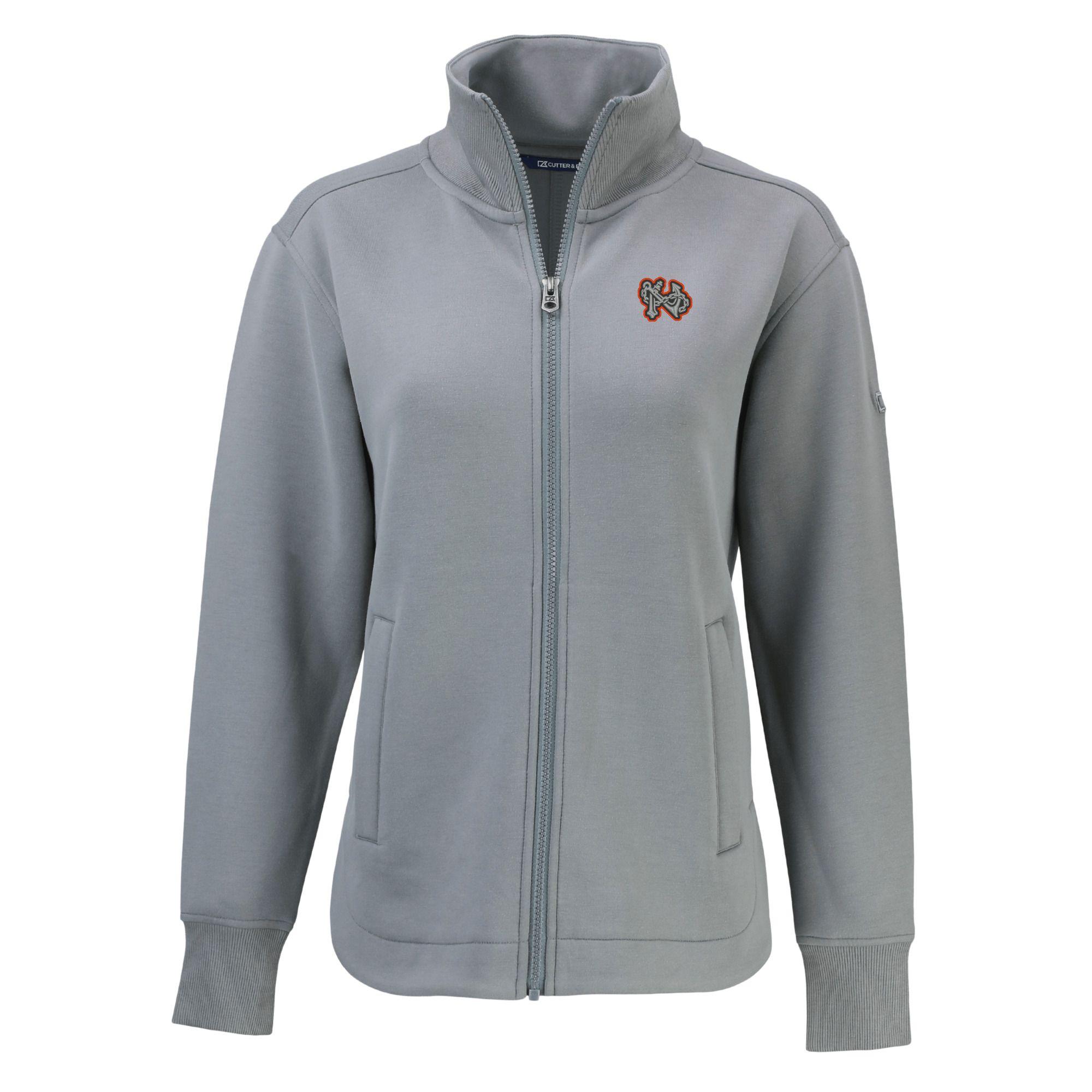 Women's Cutter & Buck Gray Norfolk Tides Roam Eco Recycled Full-Zip Jacket - Image 3