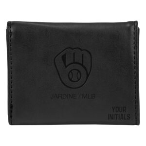 Black Milwaukee Brewers Personalized Trifold Wallet