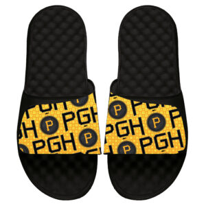 Youth ISlide  Black Pittsburgh Pirates 2023 City Connect Repeat Slide Sandals