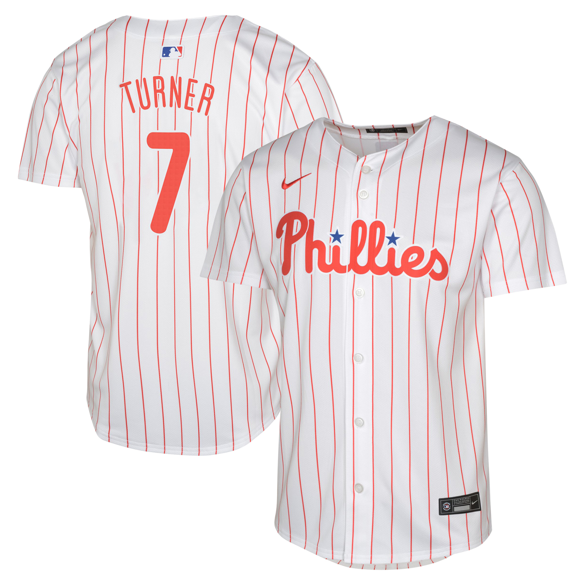 Youth Nike Trea Turner White Philadelphia Phillies Limited Player Jersey