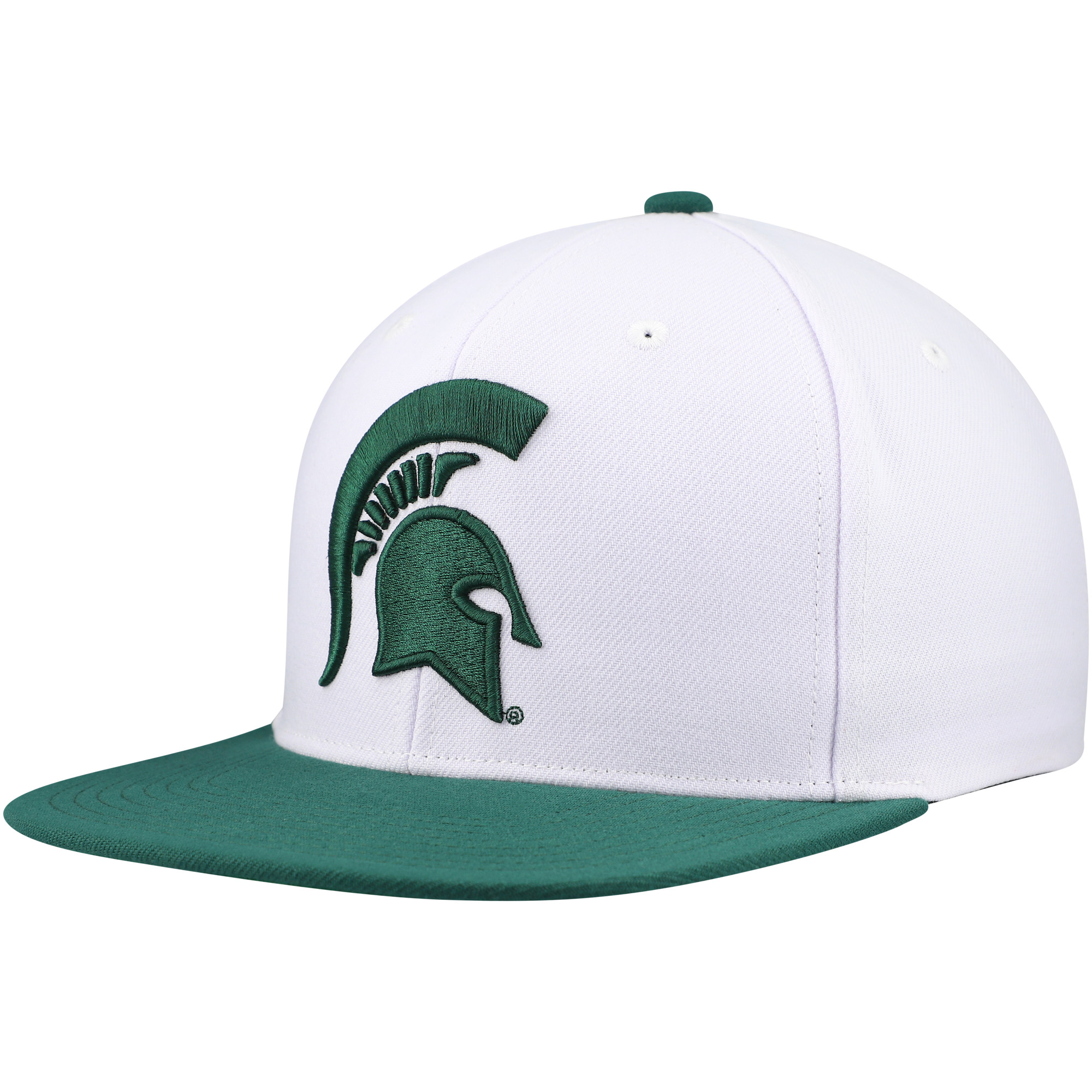 Men's Mitchell & Ness White/Green Michigan State Spartans 2-Tone 2.0 Snapback Hat - Image 6