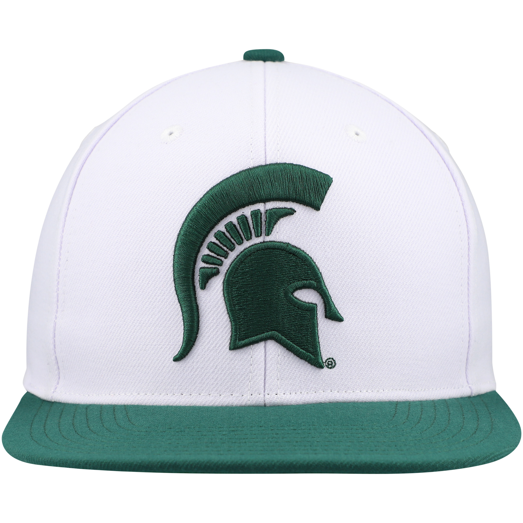 Men's Mitchell & Ness White/Green Michigan State Spartans 2-Tone 2.0 Snapback Hat - Image 3