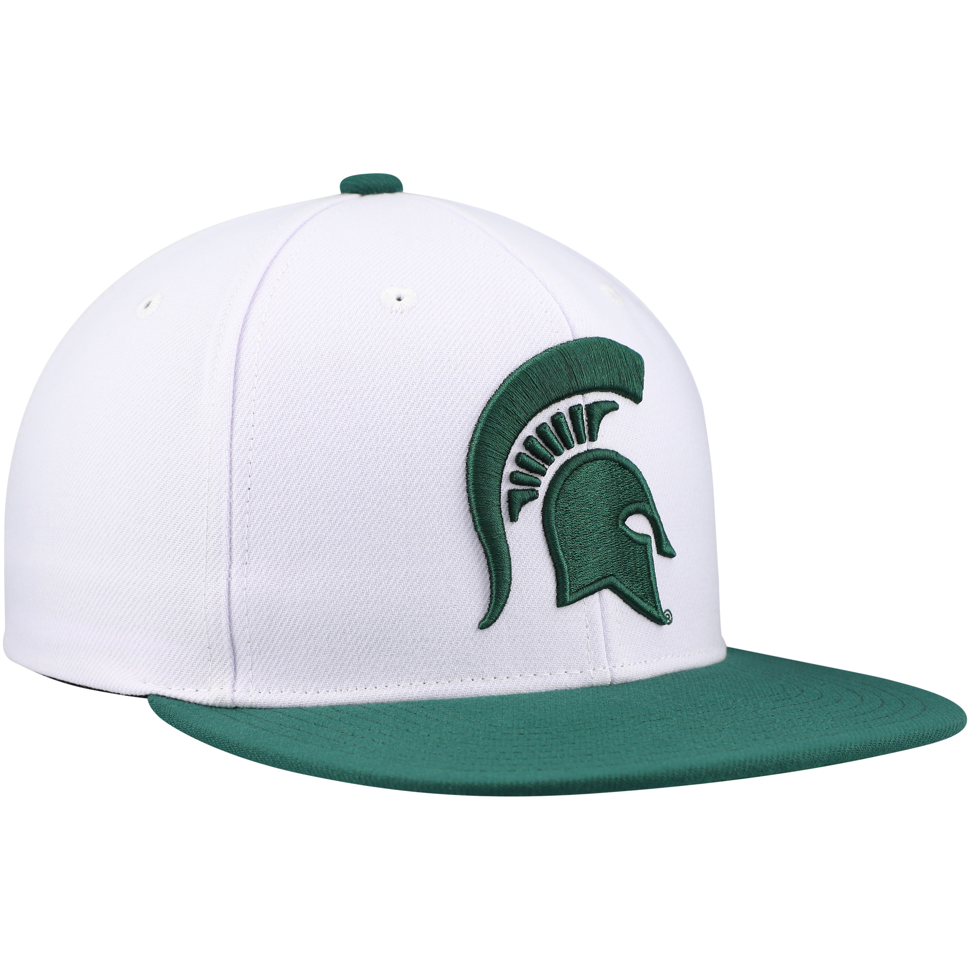 Men's Mitchell & Ness White/Green Michigan State Spartans 2-Tone 2.0 Snapback Hat - Image 4