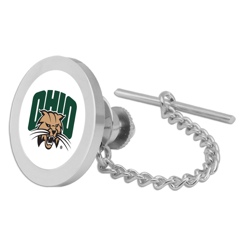 Silver Ohio Bobcats Tie Tack/Lapel Pin