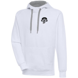 Men's Antigua  White Randy Orton Victory Pullover Hoodie