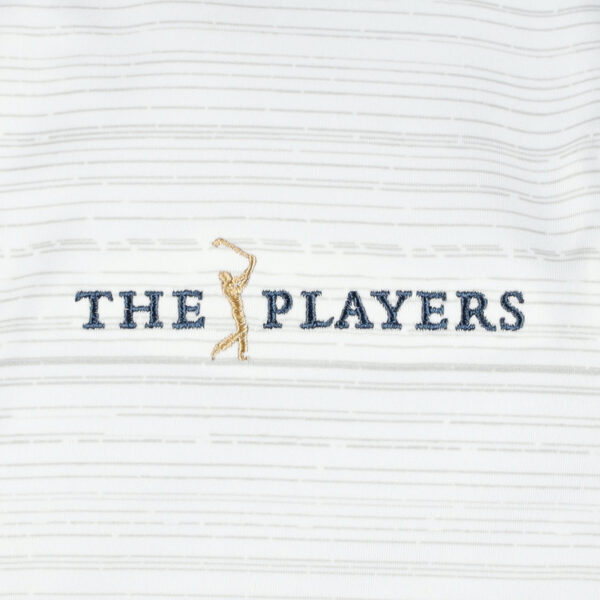 Women's adidas White THE PLAYERS Ultimate365 Stripe Sleeveless Quarter-Zip Polo - Image 9
