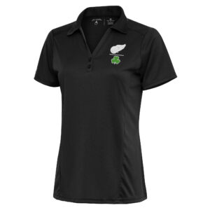 Women's Antigua  Charcoal Detroit Red Wings Shamrock Tribute Polo