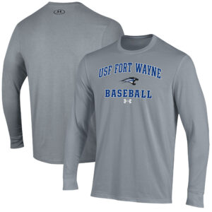 Men's Under Armour  Gray Saint Francis Cougars Baseball Performance Long Sleeve T-Shirt
