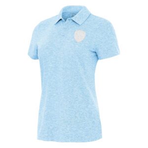Women's Antigua Light Blue Sporting Kansas City White Logo Matter Polo