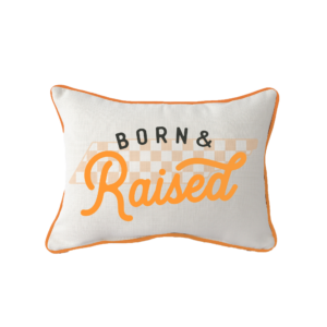 Little Birdie Tennessee Volunteers Born & Raised Piped Pillow