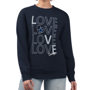 Women's G-III 4Her by Carl Banks  Navy Dallas Cowboys Lots of Love Graphic Fleece Pullover Sweatshirt