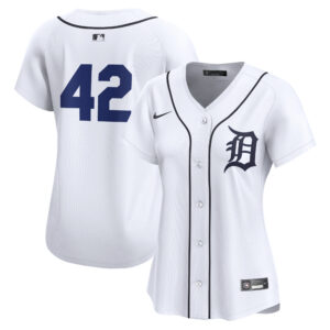 Women's Nike  White Detroit Tigers 2024 Jackie Robinson Day Home Limited Jersey