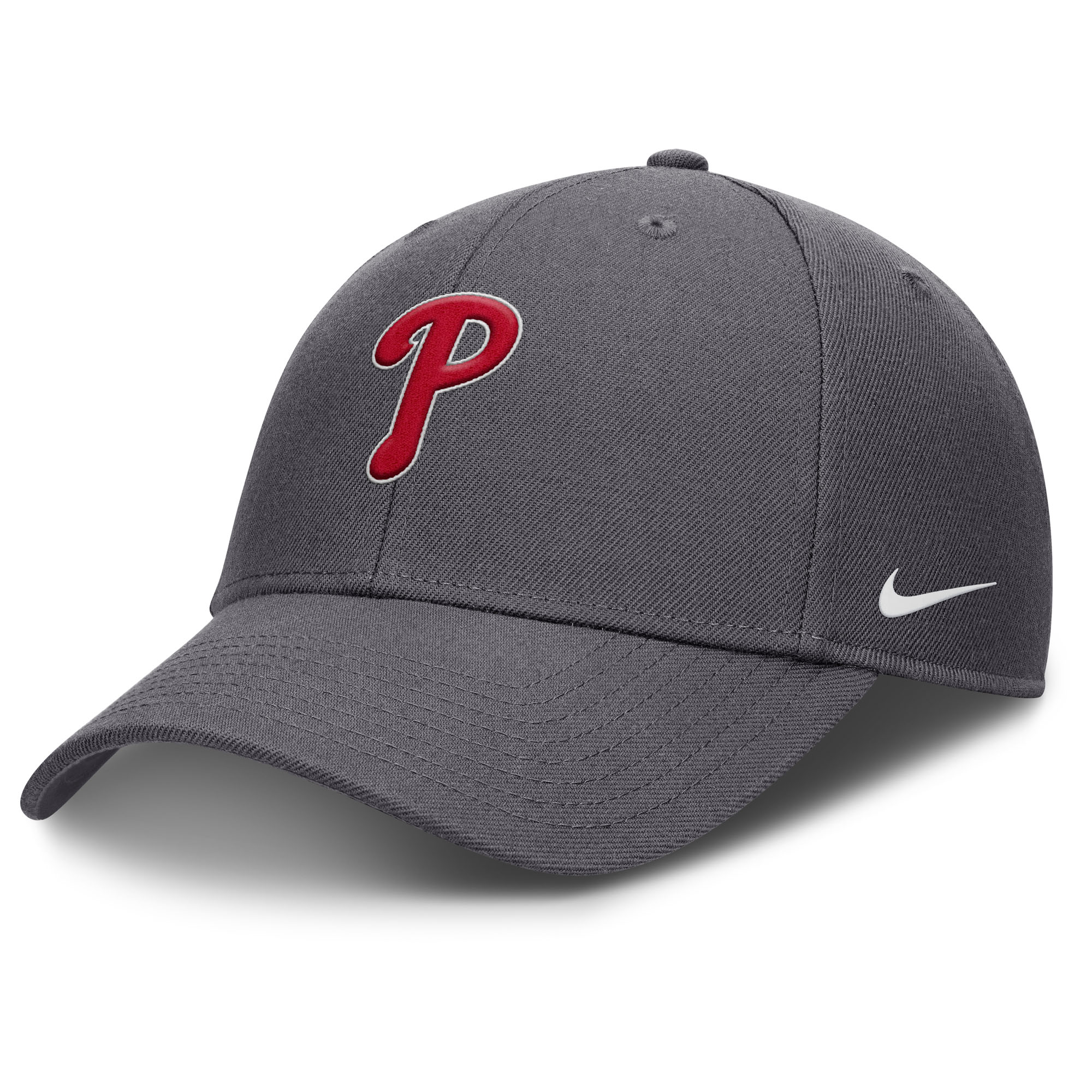 Men's Nike Gray Philadelphia Phillies Club Performance Adjustable Hat