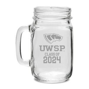 Wisconsin-Stevens Point Pointers Class of 2024 16oz. Old Fashioned Drinking Jar with Handle