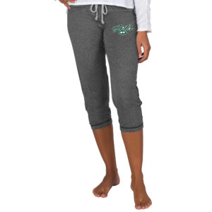 Women's Concepts Sport  Charcoal New York Jets Quest Knit Capri Pants