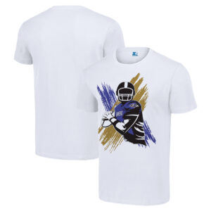 Men's Starter White Baltimore Ravens Player X Logo Graphic T-Shirt