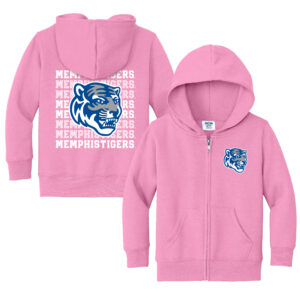 Toddler Chad & Jake Pink Memphis Tigers Retro Full-Zip Hoodie Sweatshirt