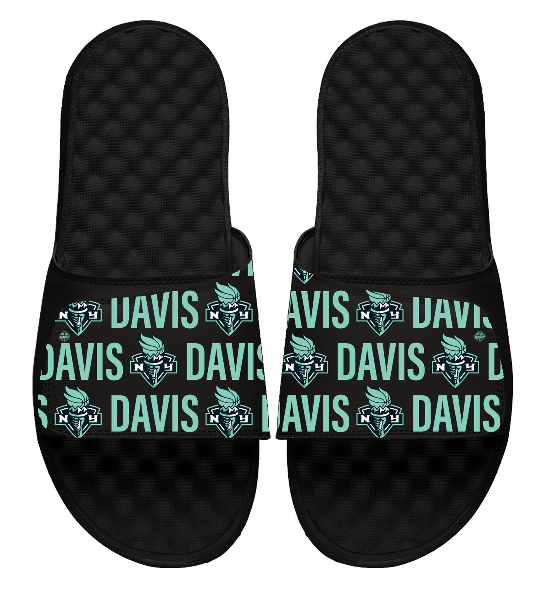 Unisex ISlide Marquesha Davis New York Liberty Team Pattern Slide Sandals