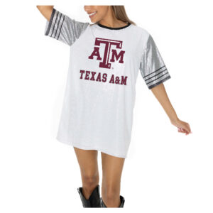 Women's Gameday Couture  White Texas A&M Aggies Full Sequin Jersey Dress