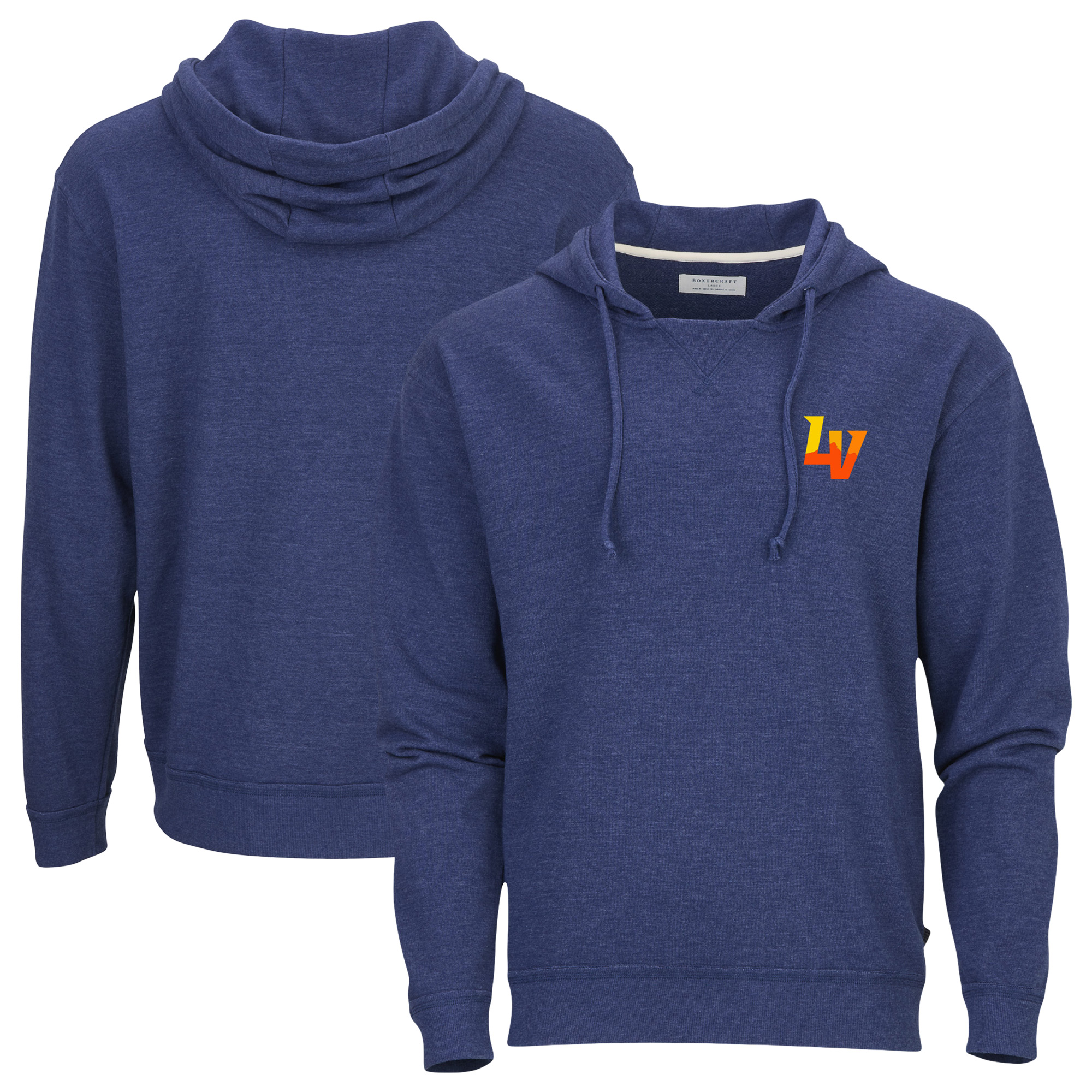 Men's Heather Navy Las Vegas Aviators French Terry Pullover Hoodie
