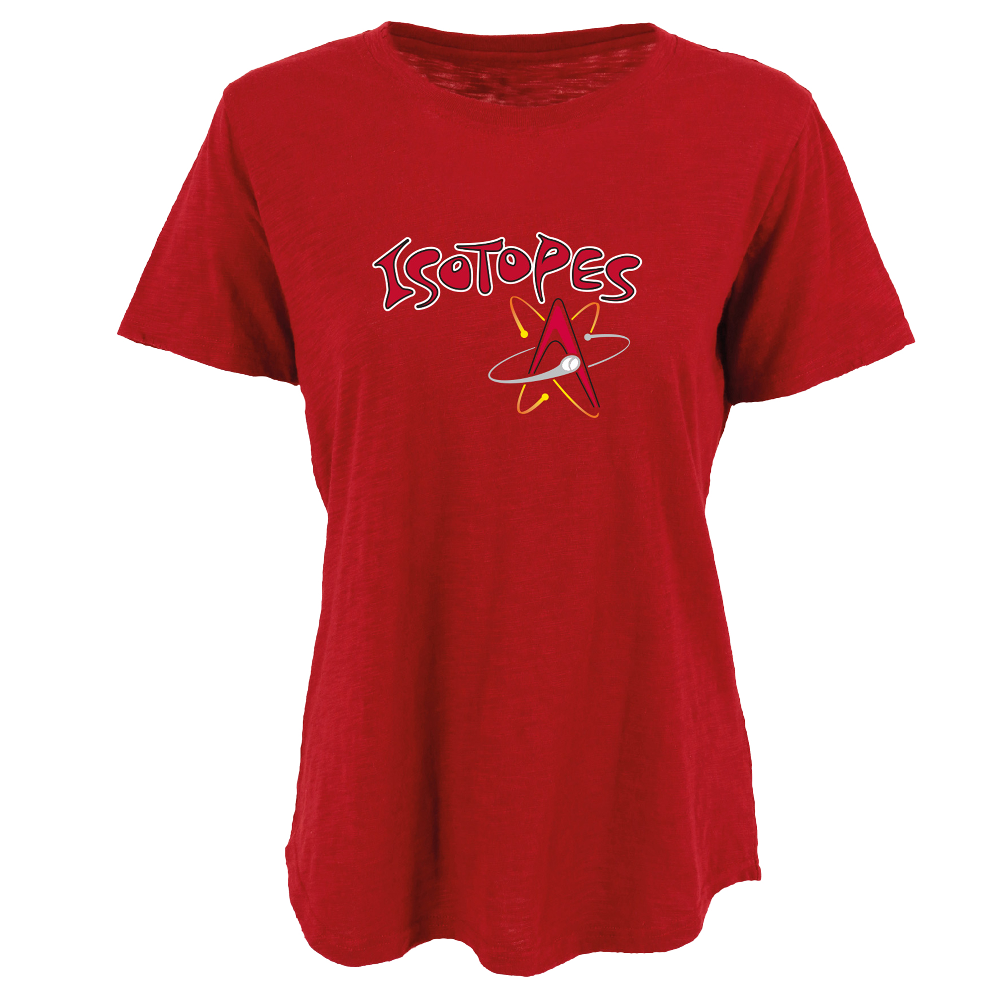 Women's Red Albuquerque Isotopes Cut It Out T-Shirt - Image 3