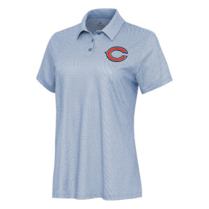Women's Antigua  White/Light Blue Chicago Bears Rings Polo