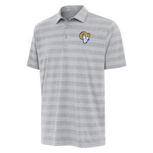 Men's Antigua Gray Los Angeles Rams Big & Tall Tunnel Polo