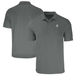 Men's Cutter & Buck Gray Detroit Tigers Big & Tall Forge Eco Stretch Recycled Polo