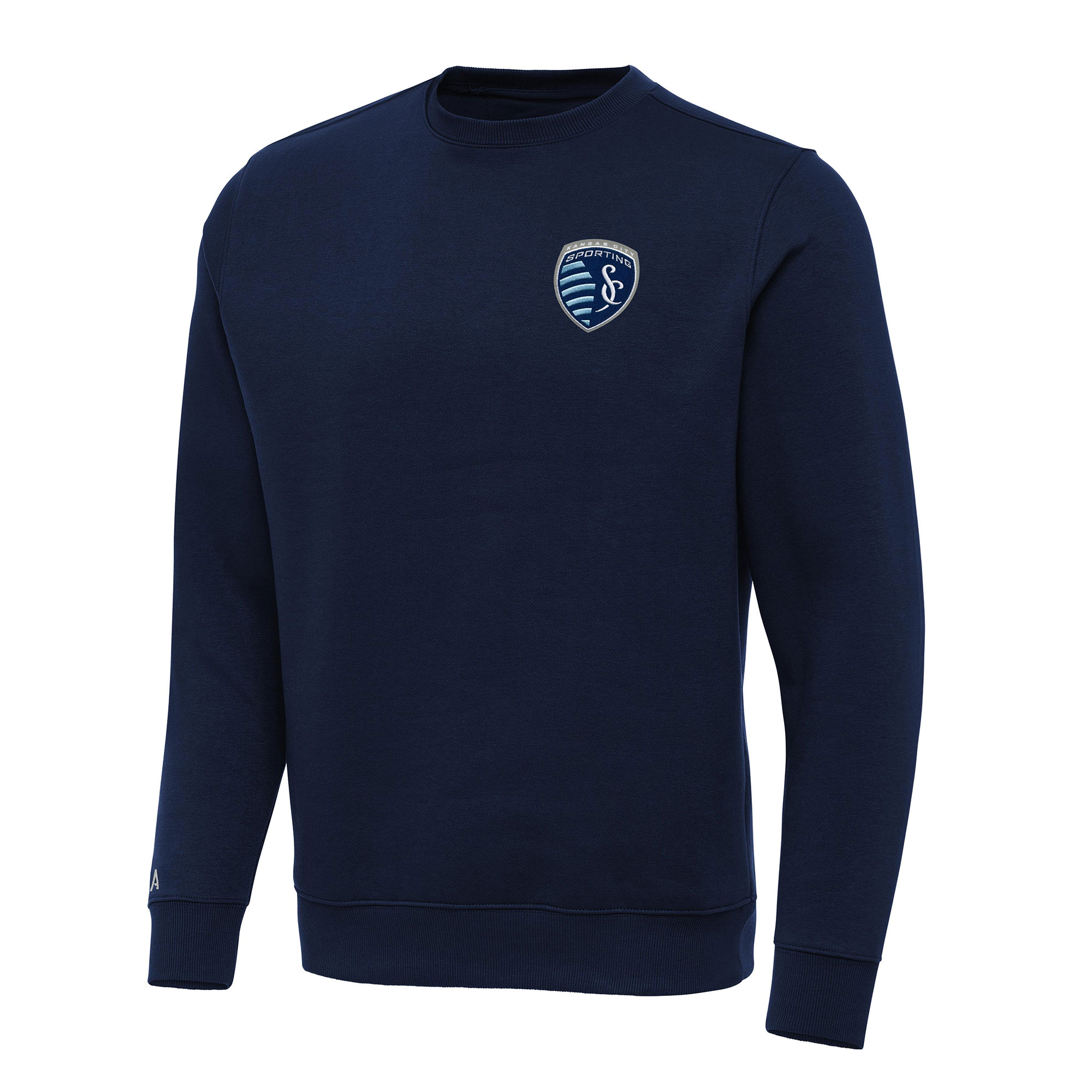 Men's Antigua Navy Sporting Kansas City Big & Tall Victory Pullover Sweatshirt