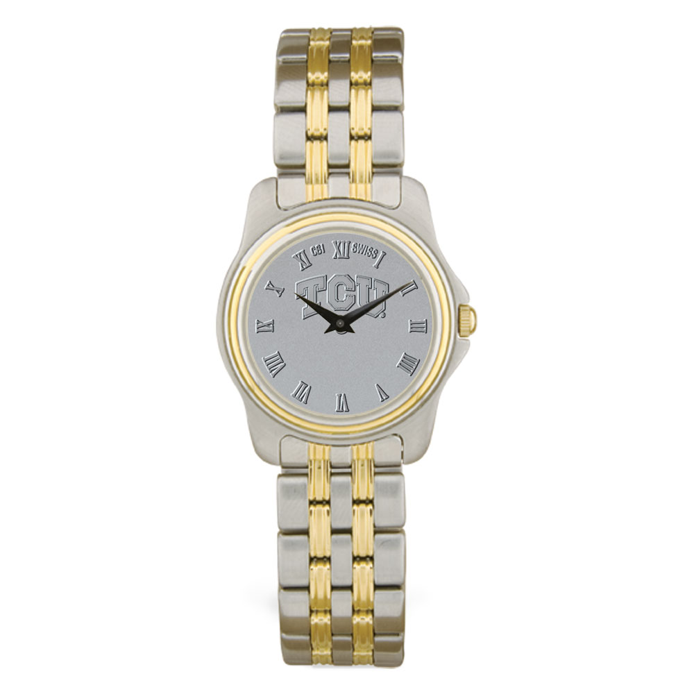 Women's TCU Horned Frogs Two-Tone Wristwatch