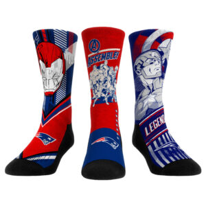 Unisex Rock Em Socks  New England Patriots 3-Pack Crew Socks