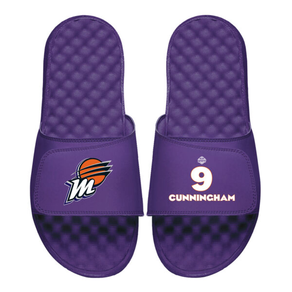 Youth ISlide Sophie Cunningham Purple Phoenix Mercury Logo Split Slide Sandals