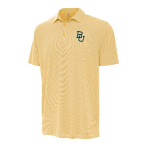 Men's Antigua Gold/White Baylor Bears Twine Polo