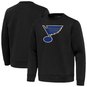 Men's Antigua Black St. Louis Blues Relevant Lightweight Pullover Sweatshirt