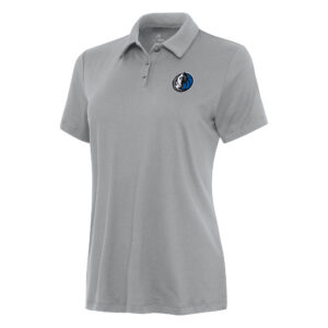 Women's Antigua Gray Dallas Mavericks Reprocess Polo