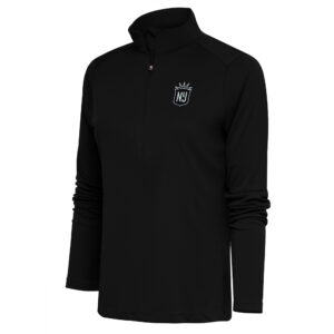 Women's Antigua Black NJ/NY Gotham FC Tribute Half-Zip Jacket