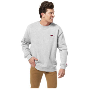 Men's League Collegiate Wear  Heather Gray Arkansas Razorbacks Essentials 2.0 Pullover Crewneck
