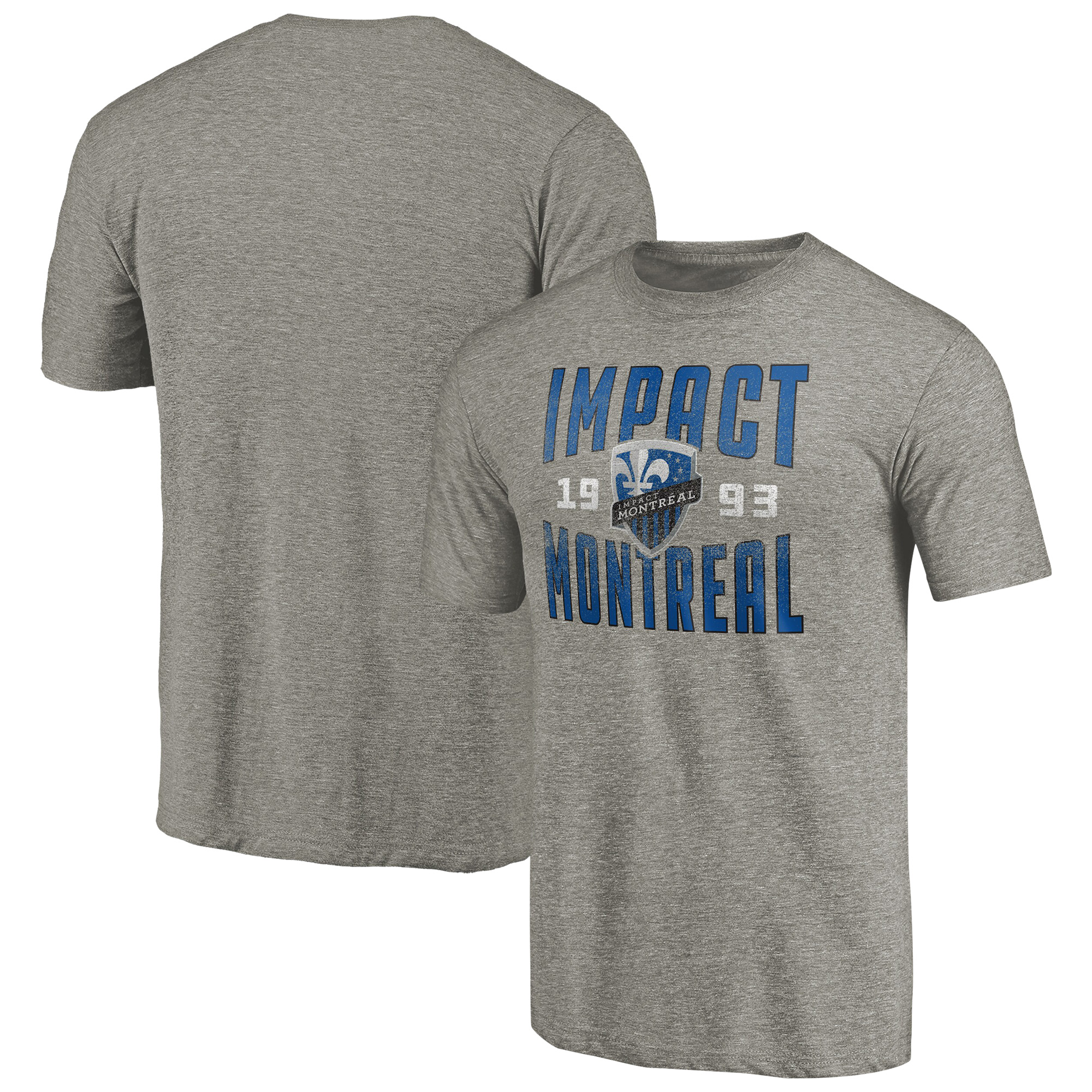 Men's Gray Montreal Impact Antique Stack Tri-Blend T-Shirt