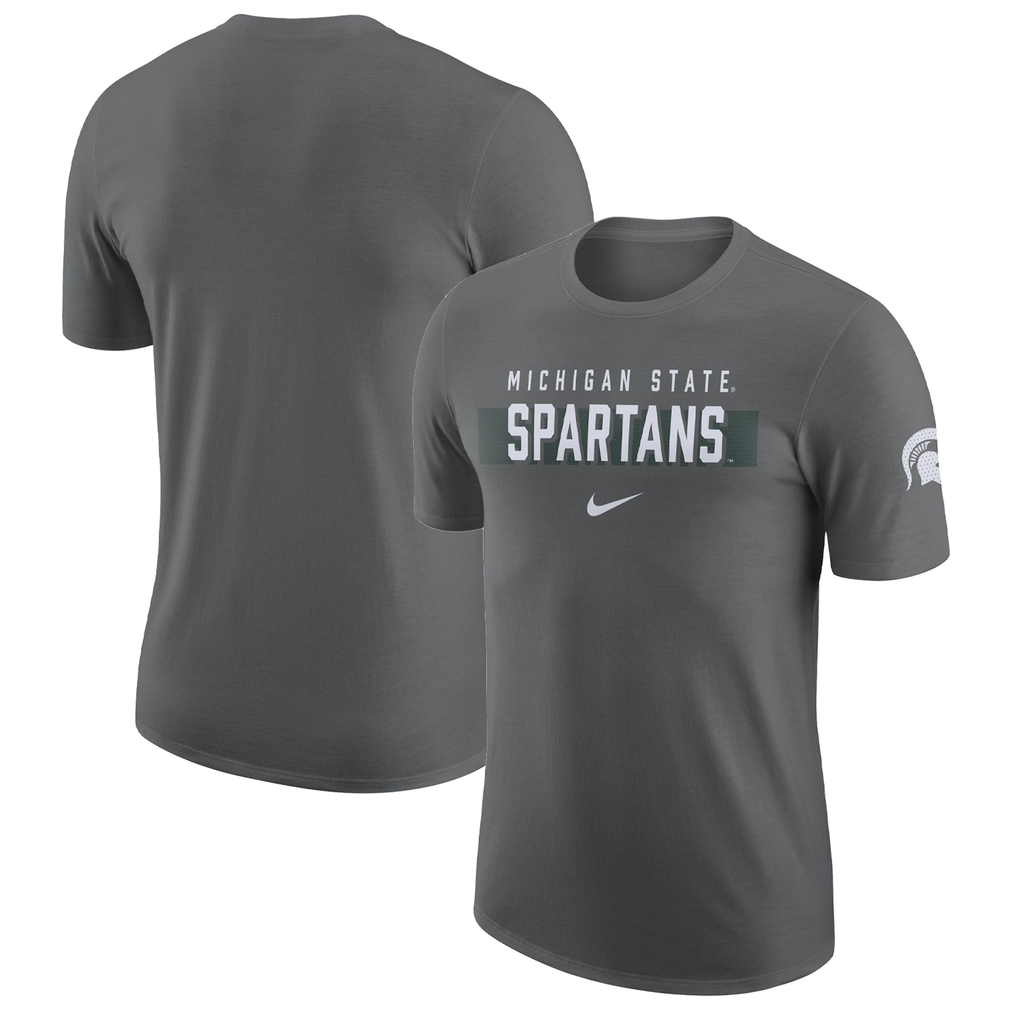 Men's Nike Gray Michigan State Spartans Campus Gametime T-Shirt - Image 8