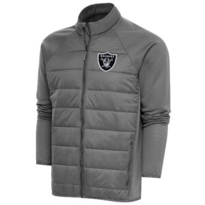 Men's Antigua  Steel Las Vegas Raiders Altitude Full-Zip Jacket