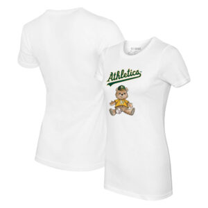 Women's Tiny Turnip White Oakland Athletics Teddy Boy T-Shirt